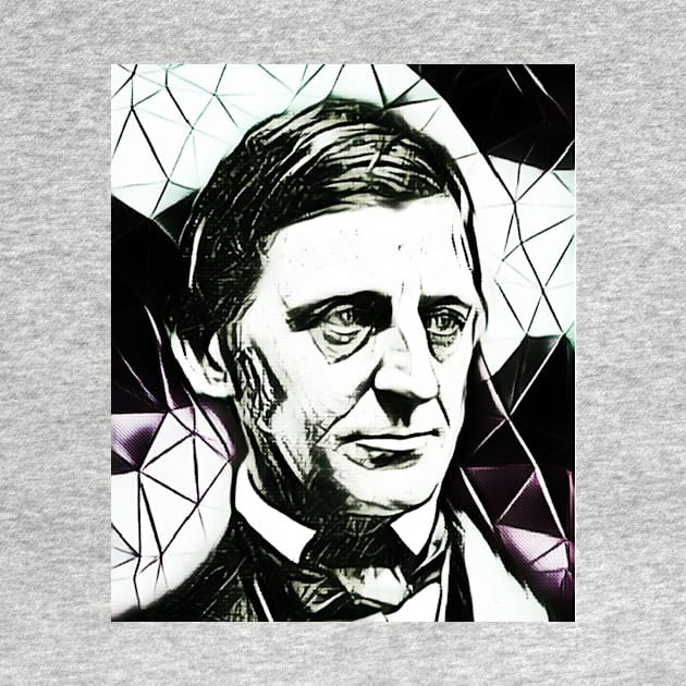 Ralph Waldo Emerson Black and White Portrait | Ralph Waldo Emerson Artwork 4 by JustLit